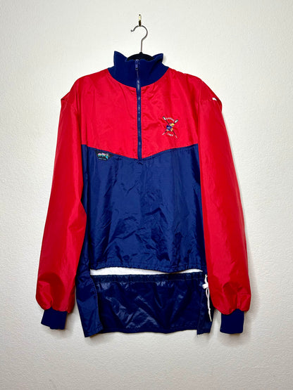 90’s Kansas Jayhawks Half-Zip Windbreaker Jacket (Unisex L/XL)