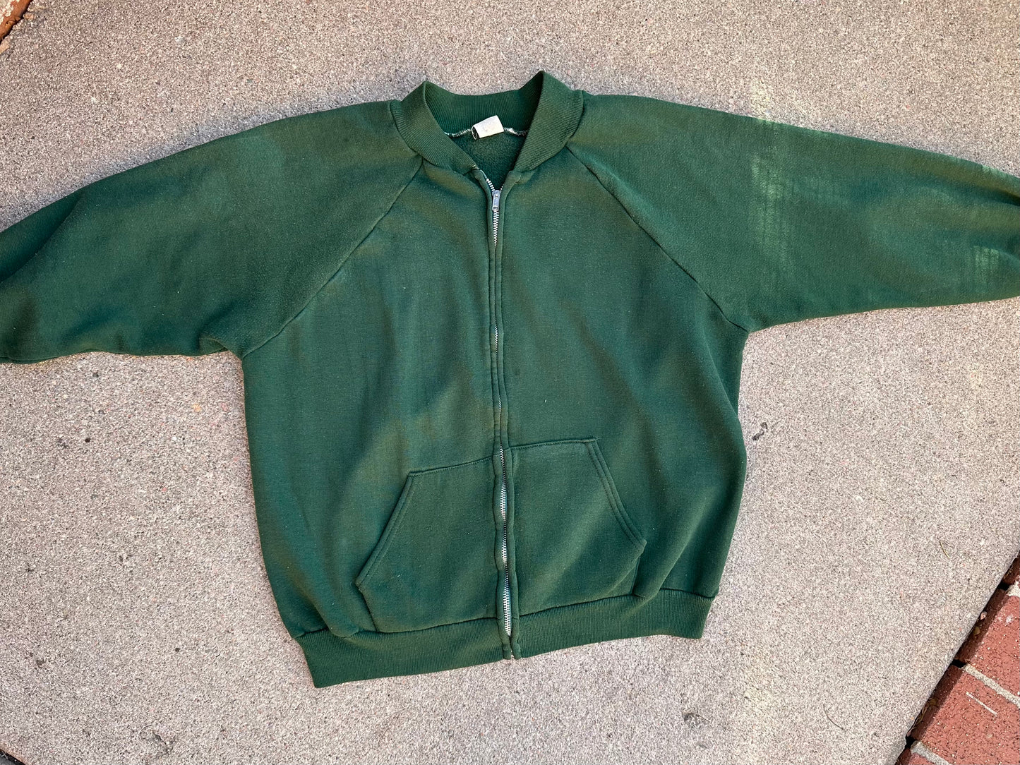 70’s Springfoot Split Crew Zip-Up Sweatshirt (Unisex M)