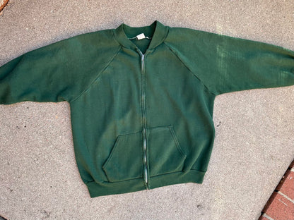 70’s Springfoot Split Crew Zip-Up Sweatshirt (Unisex M)