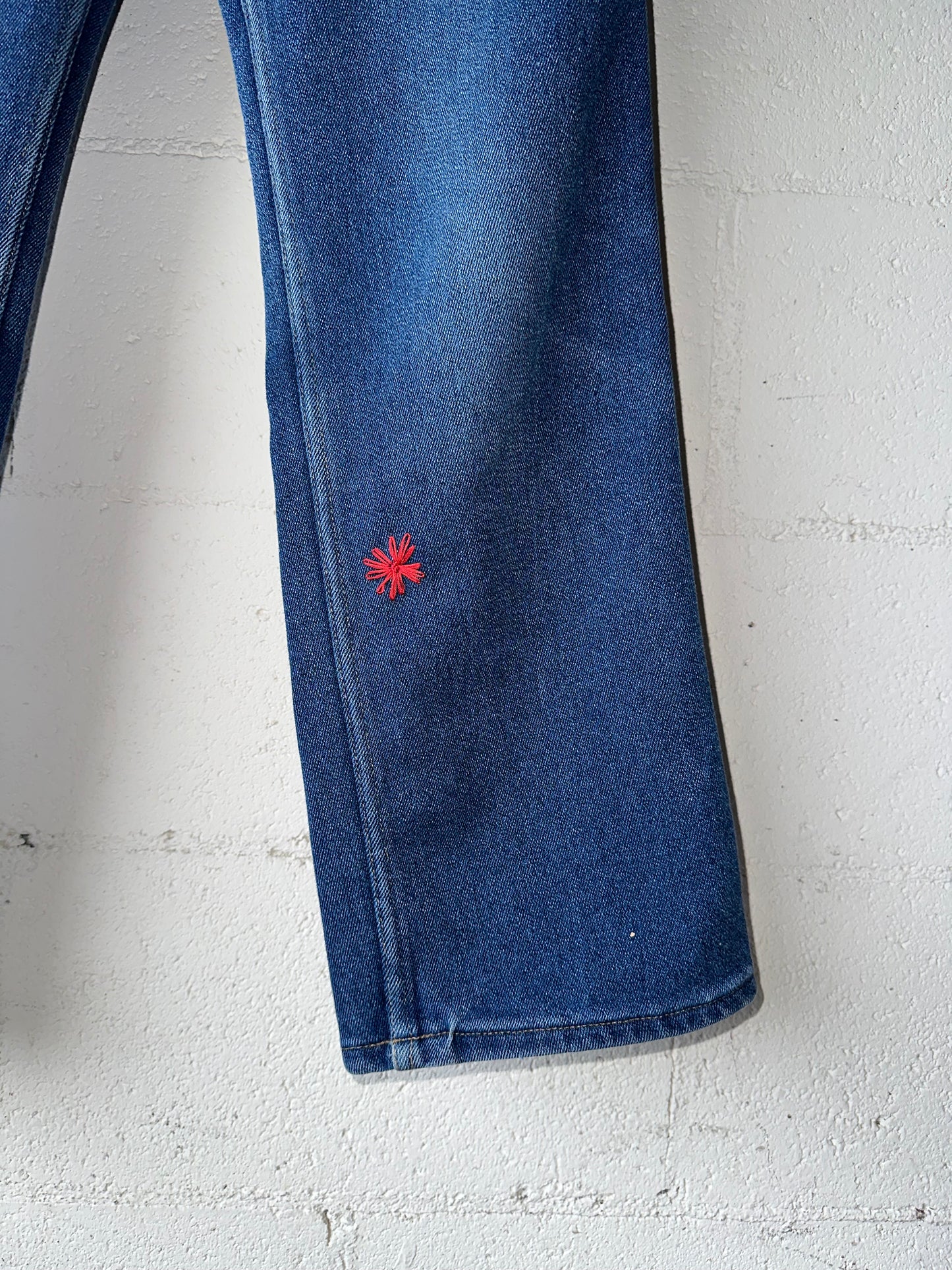 MCA Vintage Revival: 70’s Levi’s Bootcut Western Hand Embroidered Jeans (Modern 6/8)