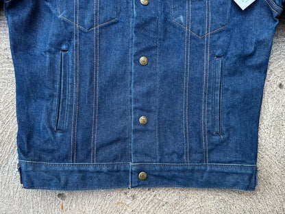 80’s Saddle King Raw Denim Trucker Jacket (Unisex S)