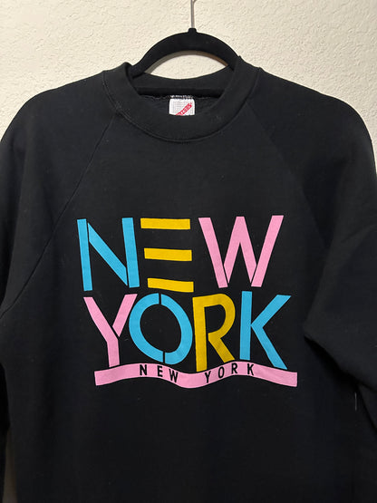 80’s New York Raglan USA Sweatshirt (Unisex M)