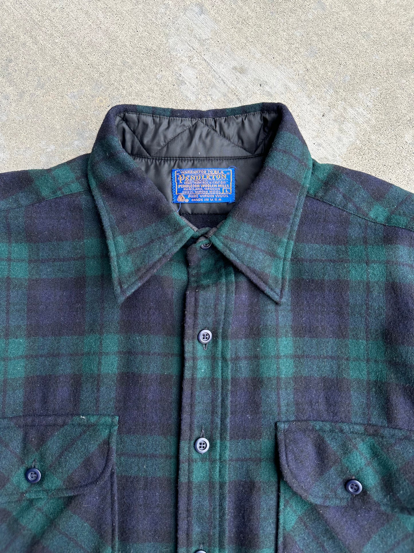 70’s Pendleton Classic Tartan Plaid Wool Shirt (Men’s L)