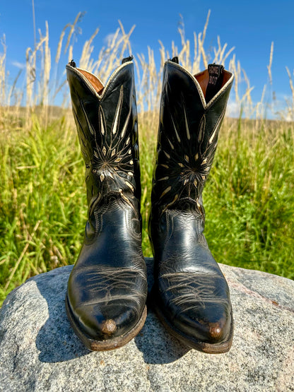 60’s ACME Sunburst Inlay Cowboy Boots (Women’s 7.5)