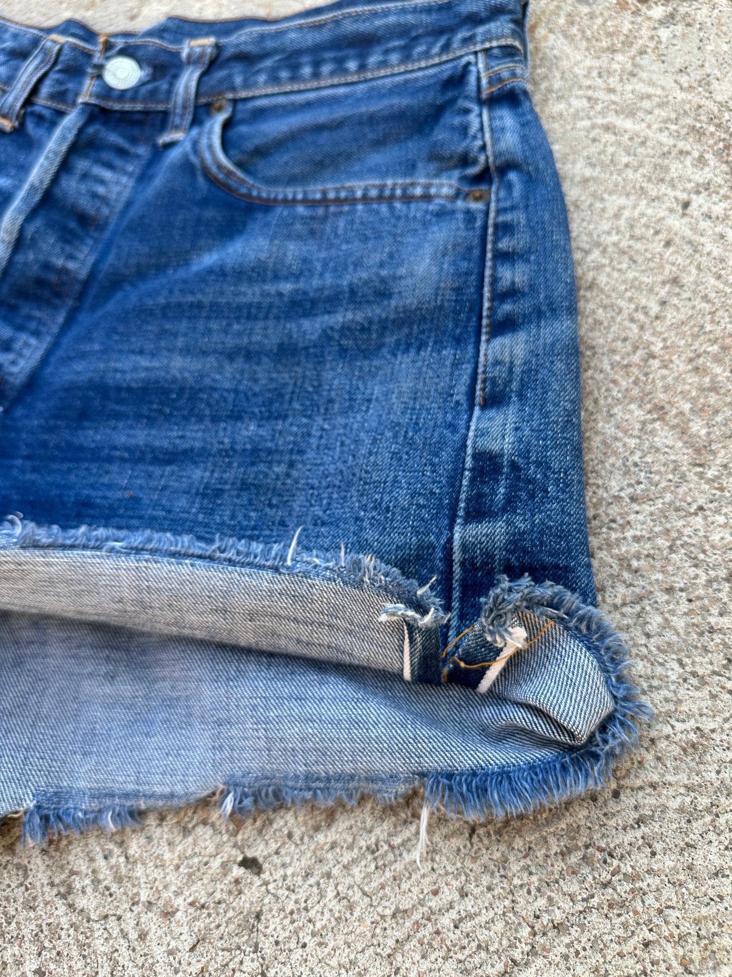 60’s LEVI’S BIG E Redline Selvedge Denim Cutoff Shorts (31” / Modern 29)