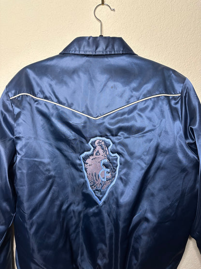 VERY RARE 90’s CFD Committee Satin Embroidered Western Bomber Jacket (Unisex M)