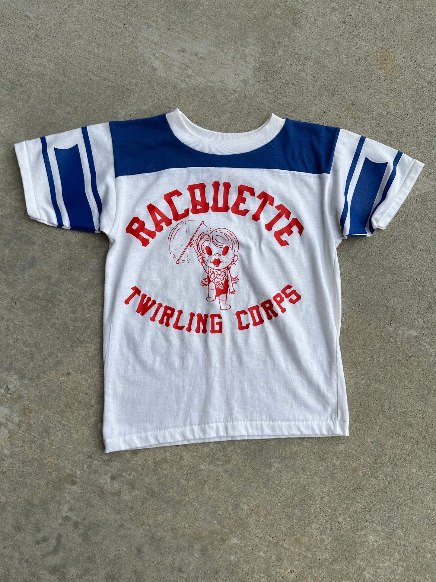 70’s Dodger Sportswear Twirling Corps Single Stitch Baby Tee (Women’s S)