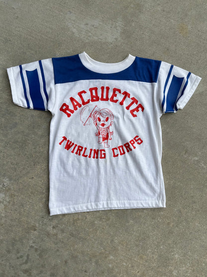 70’s Dodger Sportswear Twirling Corps Single Stitch Baby Tee (Women’s S)