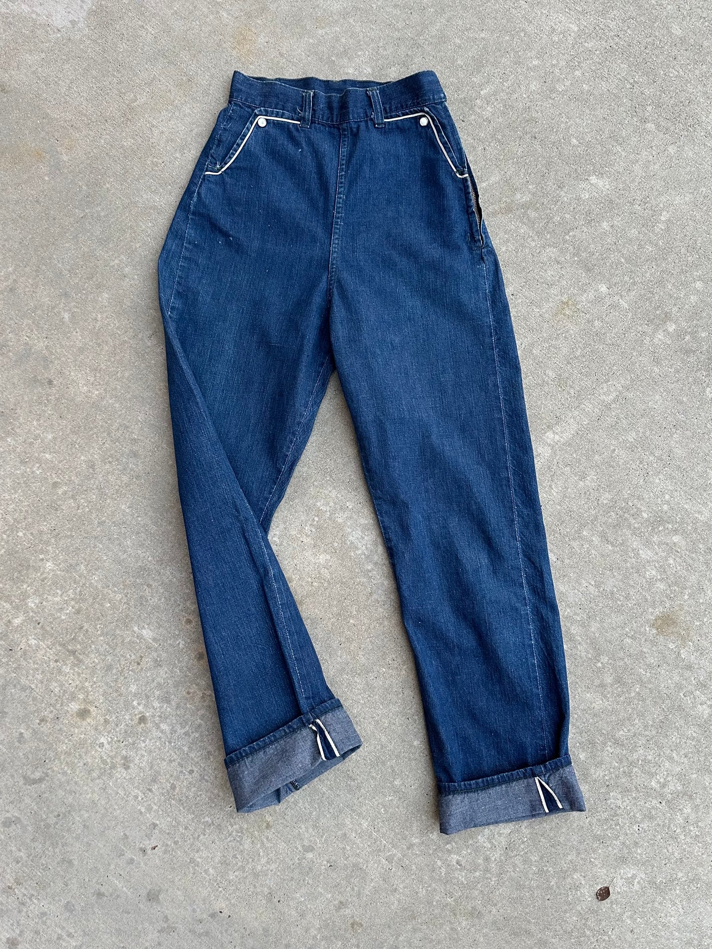 50’s RanchCraft Selvedge Denim Side Zip Shorthorn Pants (Women’s 25)