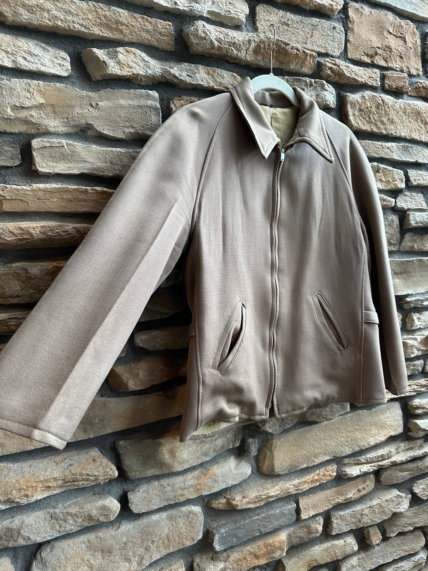 RARE 40’s Wool Gabardine Western Raglan Zip-Up Jacket (Unisex S)