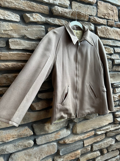 RARE 40’s Wool Gabardine Western Raglan Zip-Up Jacket (Unisex S)