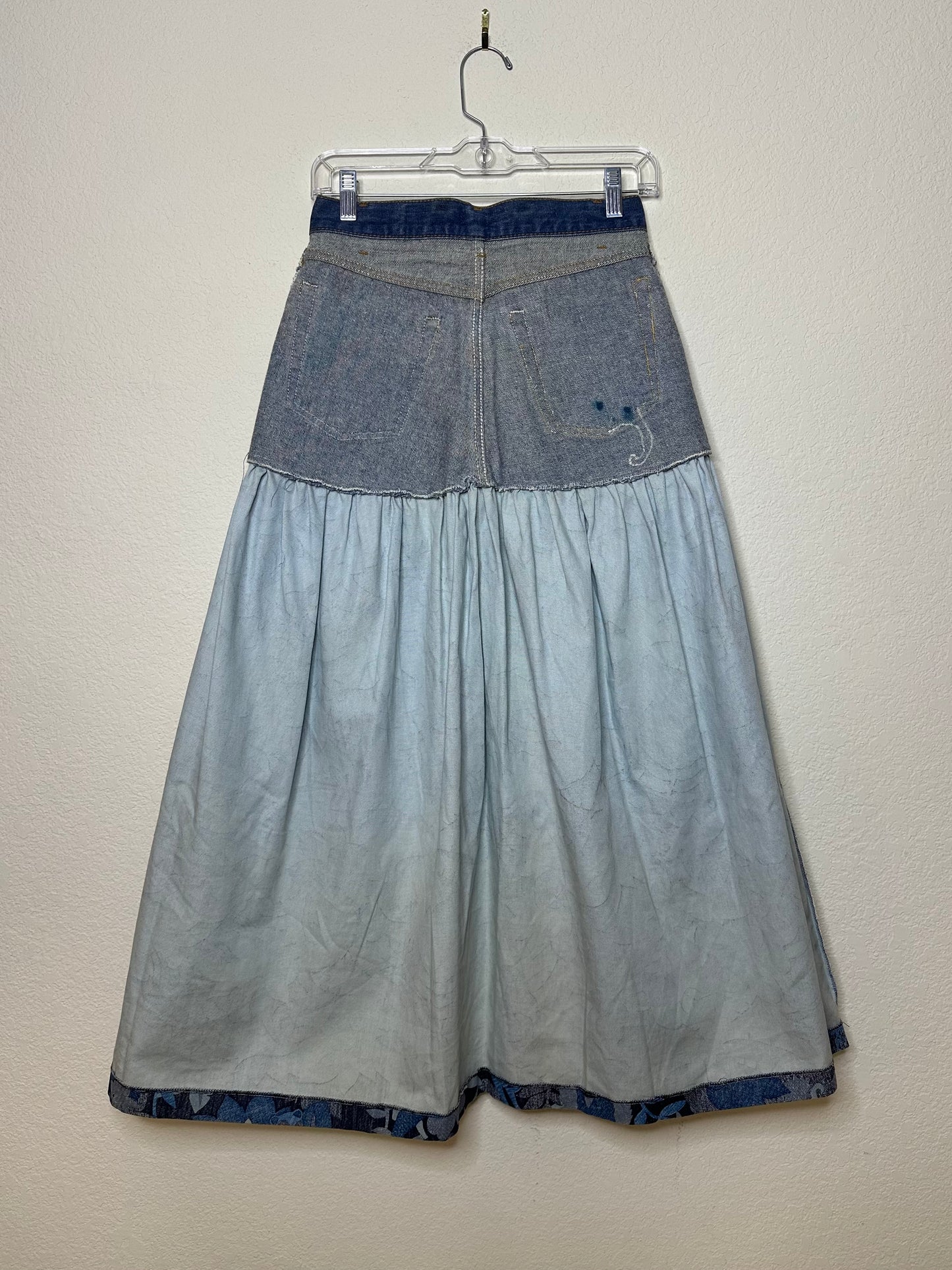 70’s Levi’s 701 Reworked Denim Midi Skirt (0/2)