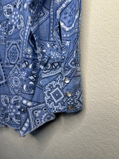 Rare 60’s/70’s H Bar C Ranchwear Bandana Pearl Snap Shirt (Unisex S/M)