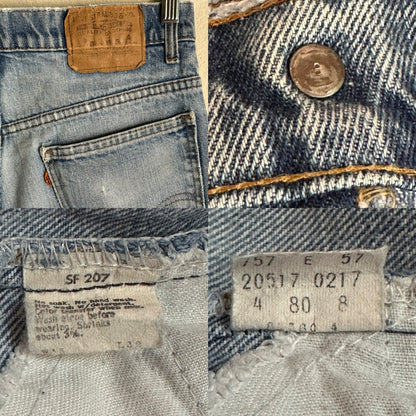 70’s Levi’s 517 Orange Tab Distressed Bootcut Jeans (31x31 / Modern 8)