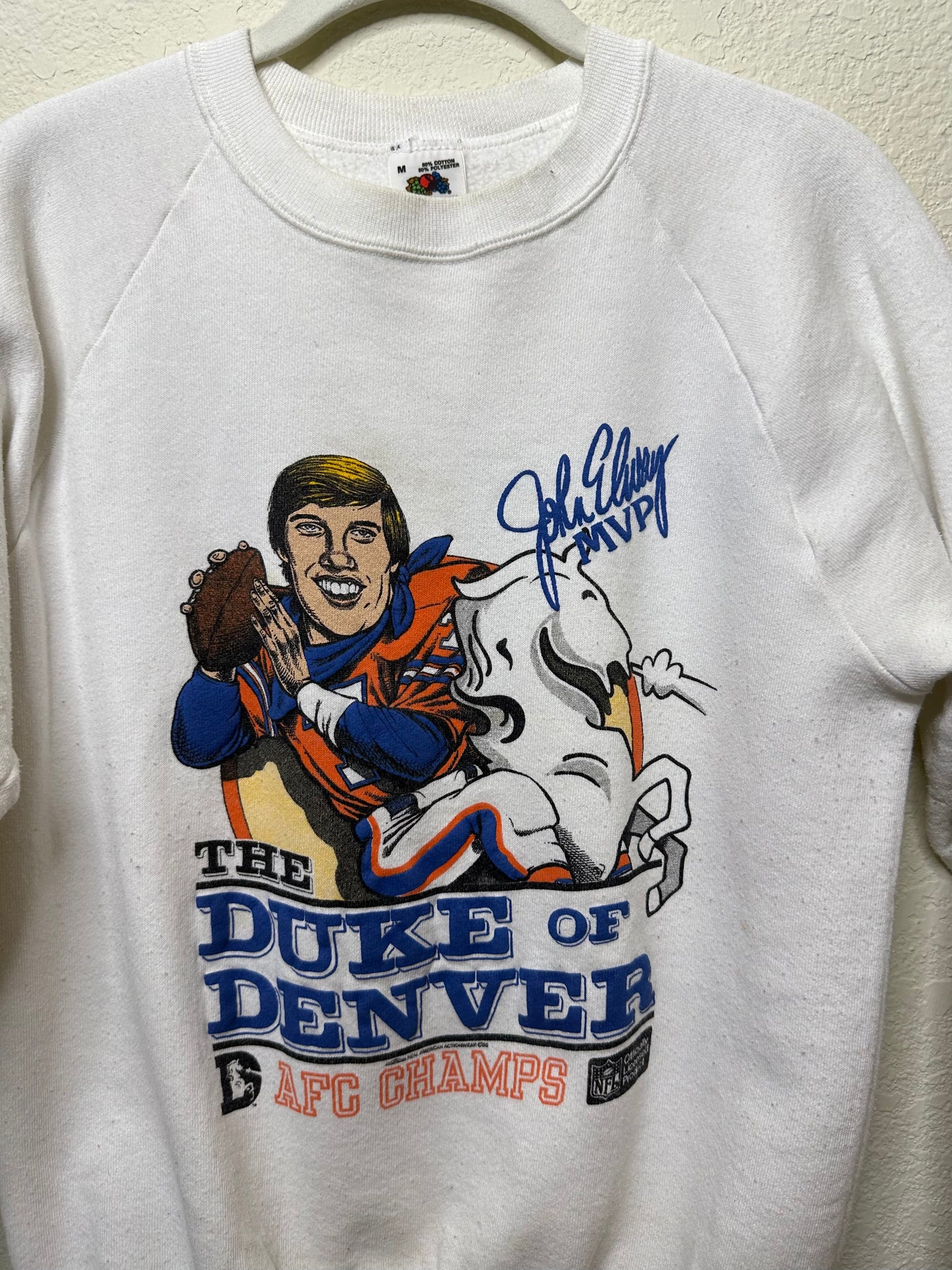 80’s Raglan John Elway Duke of Denver Sweatshirt USA (Unisex S)