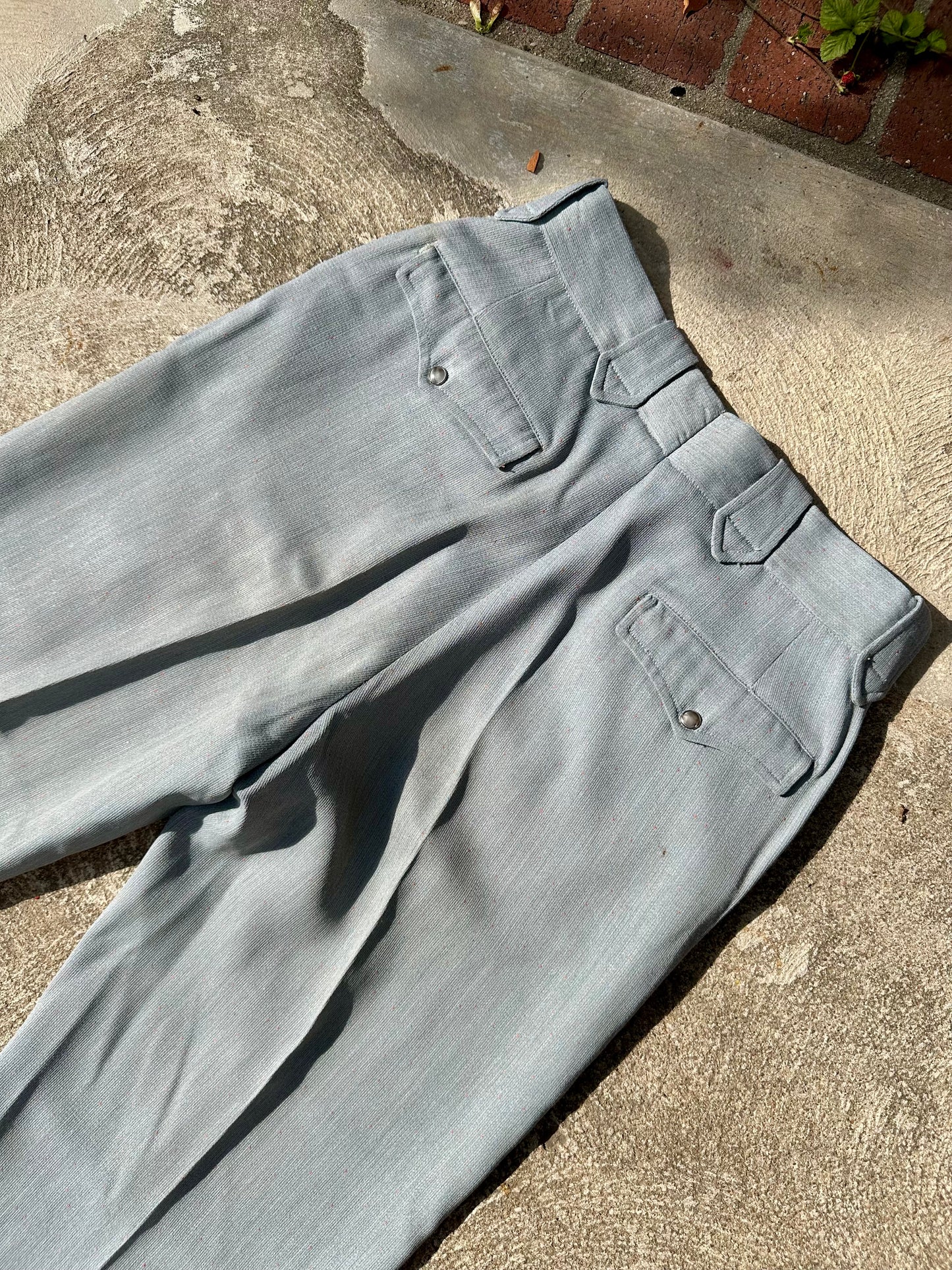 50’s Rockabilly Wool Gabardine Western Pants (Unisex 29)