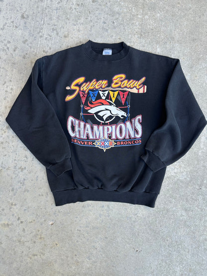 90’s Denver Broncos Super Bowl Champions Oversize Crewneck Sweatshirt (Unisex L)