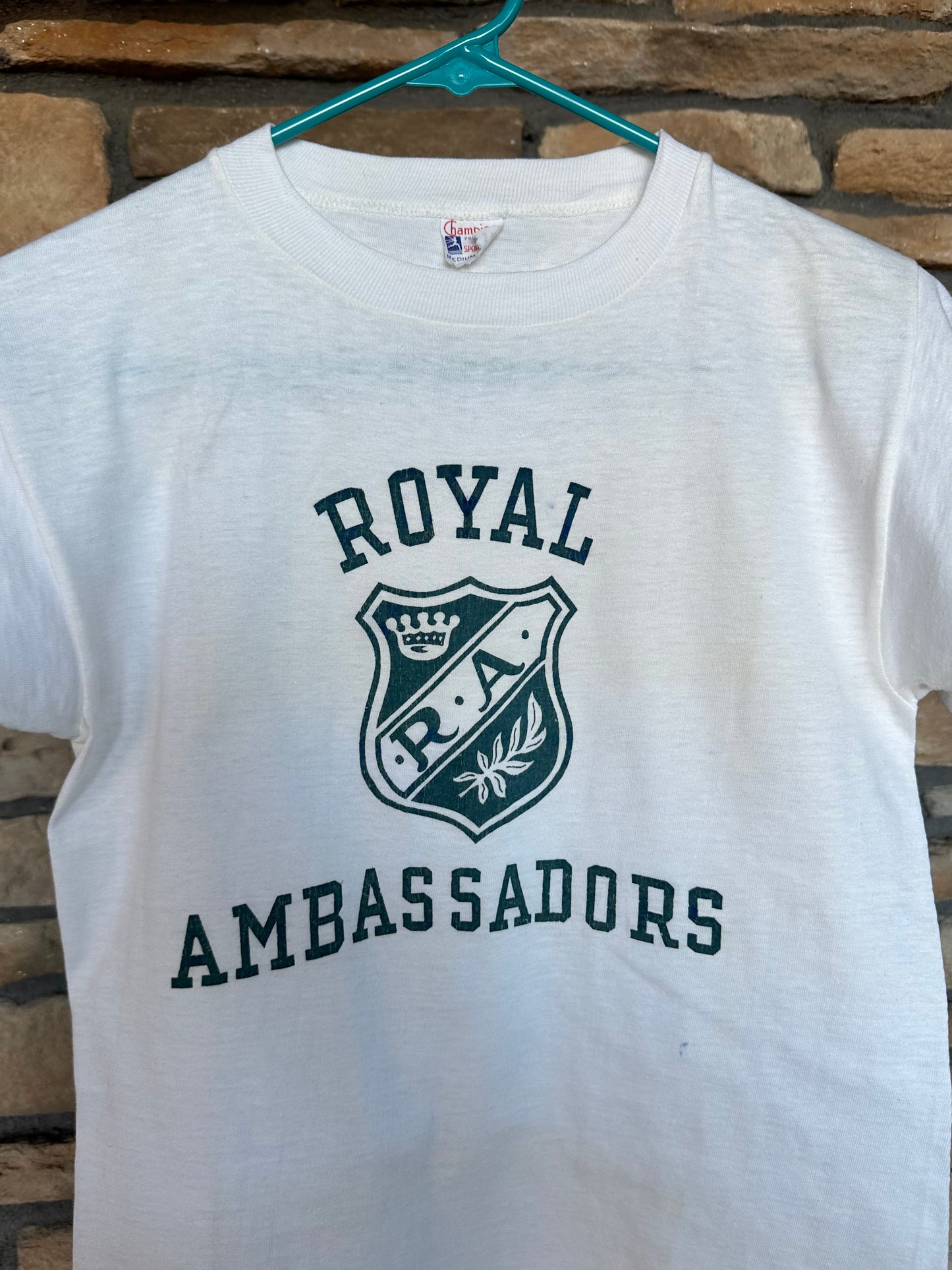 50’s Deadstock Champion “Running Man” Royal Ambassadors Single Stitch Tee (Unisex S)