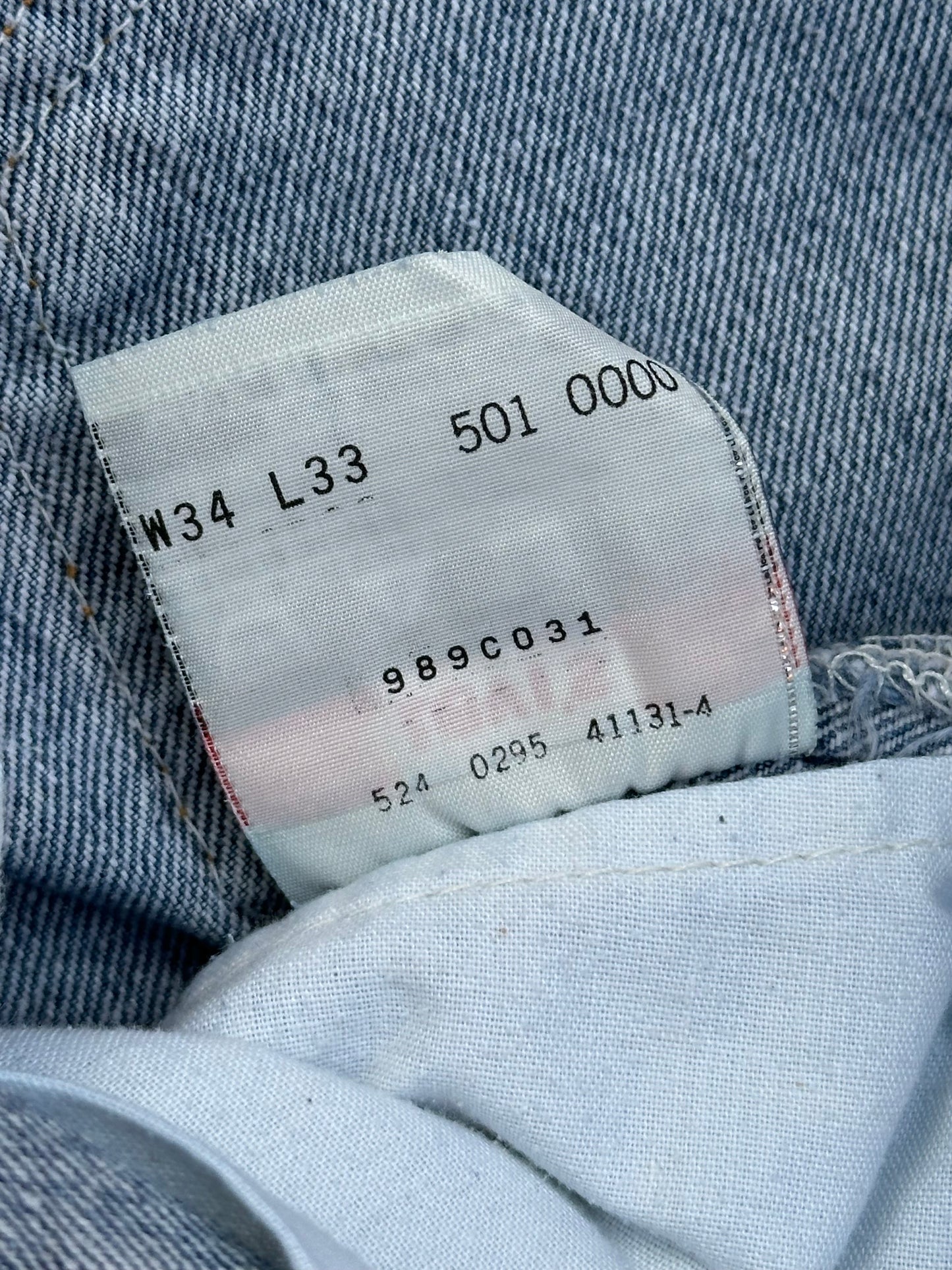 90’s Levi’s 501xx STF Raw Denim USA Jeans (Men’s 31x30 / Women’s 29)