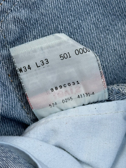 90’s Levi’s 501xx STF Raw Denim USA Jeans (Men’s 31x30 / Women’s 29)