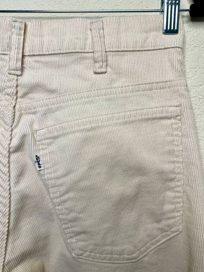 70’s Levi’s 646 Ivory Corduroy Bell Bottom Pants (Men’s 30/ Women’s 28)