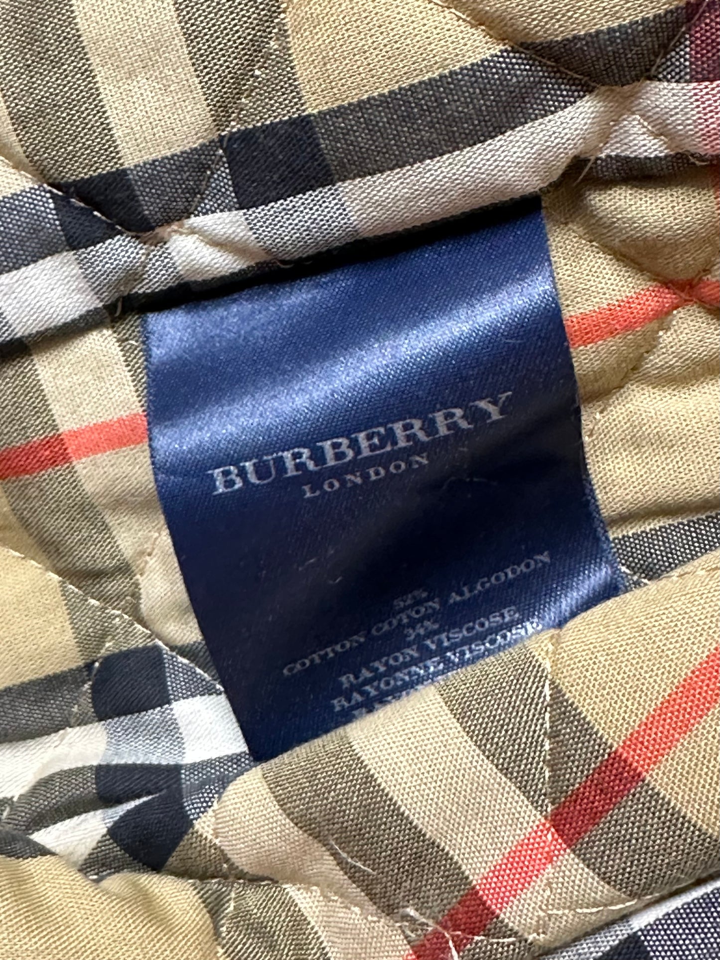 Vintage Burberry Nova Check Quilted Lined Cotton Blend Jacket (XS)