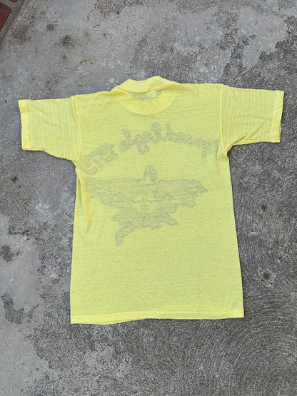 70’s Hand Airbrushed Spread Eagle Jump (Van Halen) Single Stitch 1/1 Tee (Unisex S)