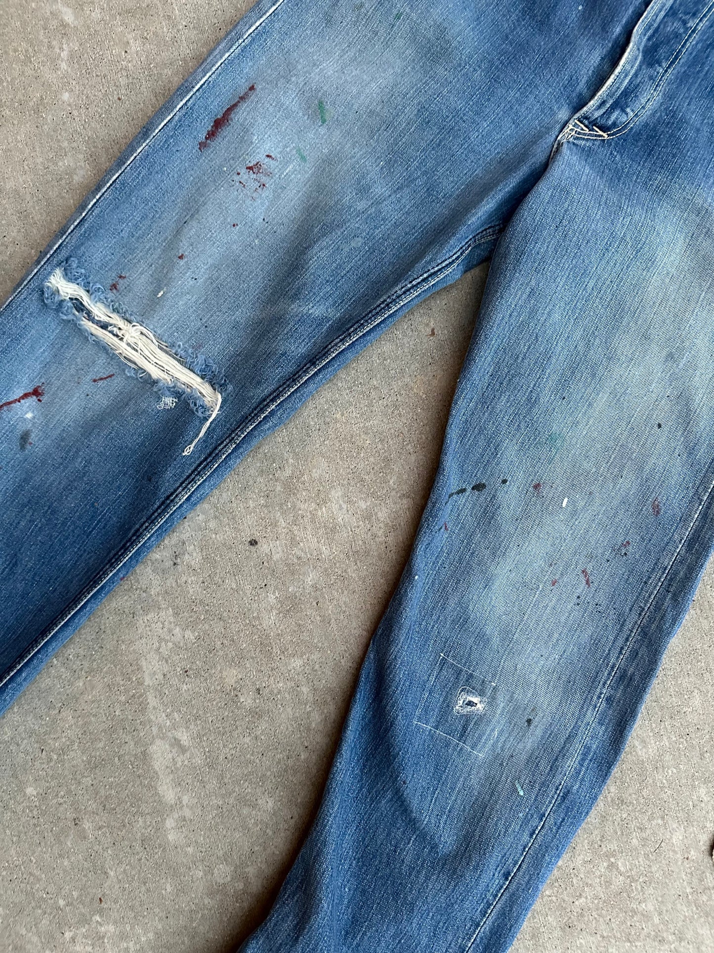 RARE 40’s Key Donut Button Half Selvedge Denim Jeans (32x34)