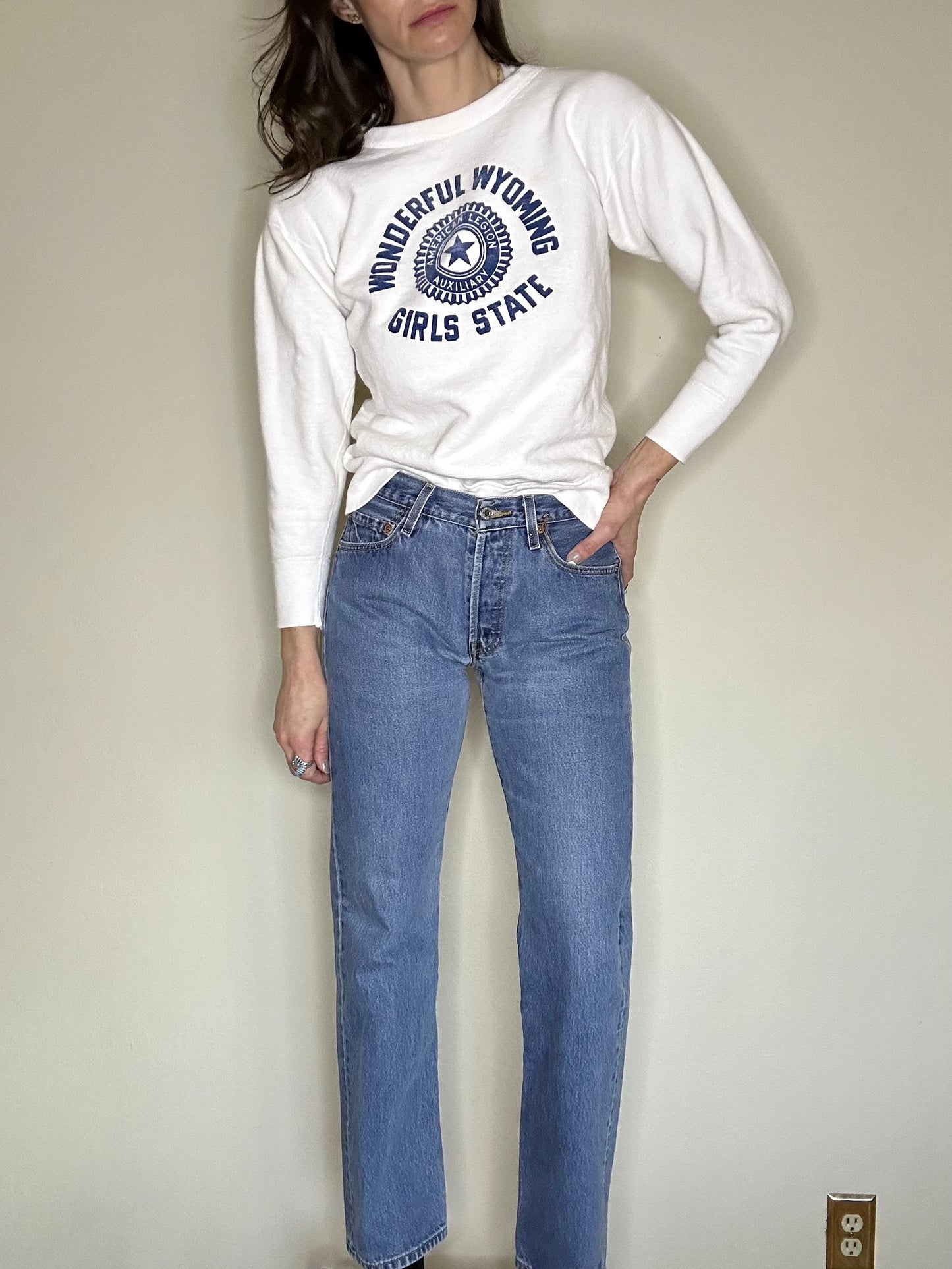 60’s Champion Wonderful Wyoming Girls State Sweatshirt (Women’s XS/S)