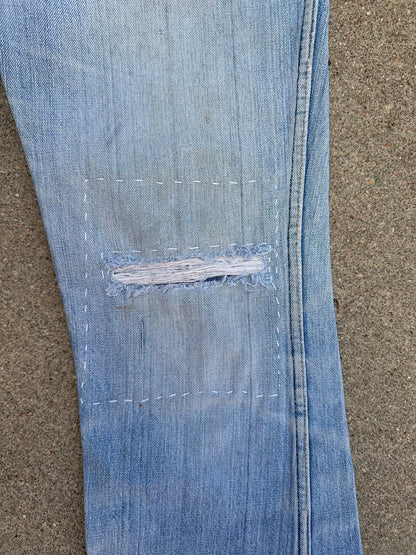 70’s Dickies Bootcut Patched Denim Twisted Seam Talon Jeans (Men’s 31x29/ Women’s 30)