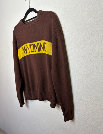 Rare 80's Wyoming Cowboys Cliff Engle Sweater (Unisex L)