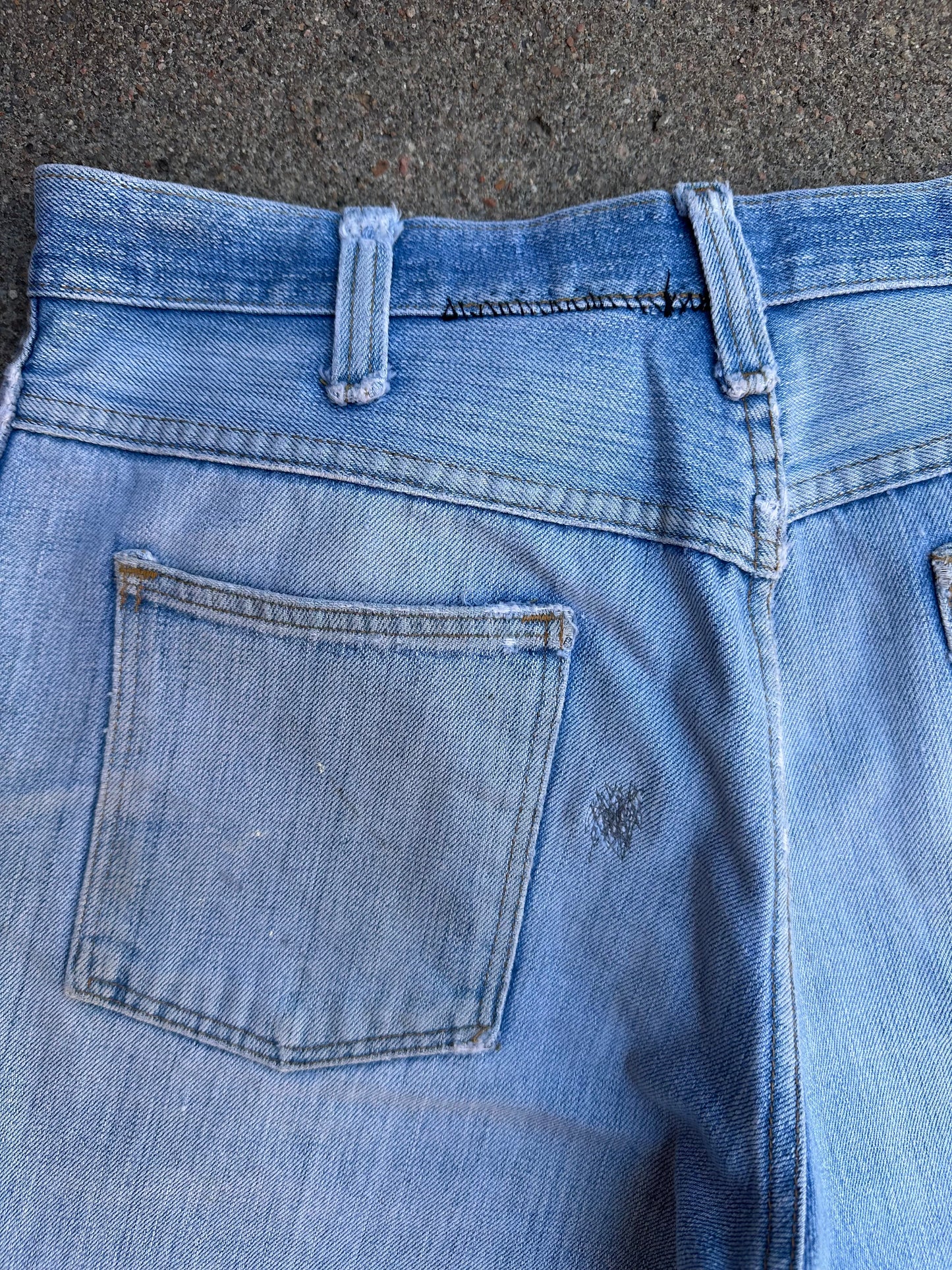 70’s Dickies Bootcut Patched Denim Twisted Seam Talon Jeans (Men’s 31x29/ Women’s 30)