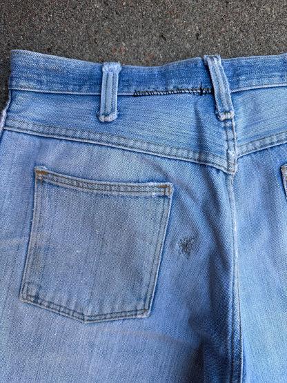 70’s Dickies Bootcut Patched Denim Twisted Seam Talon Jeans (Men’s 31x29/ Women’s 30)