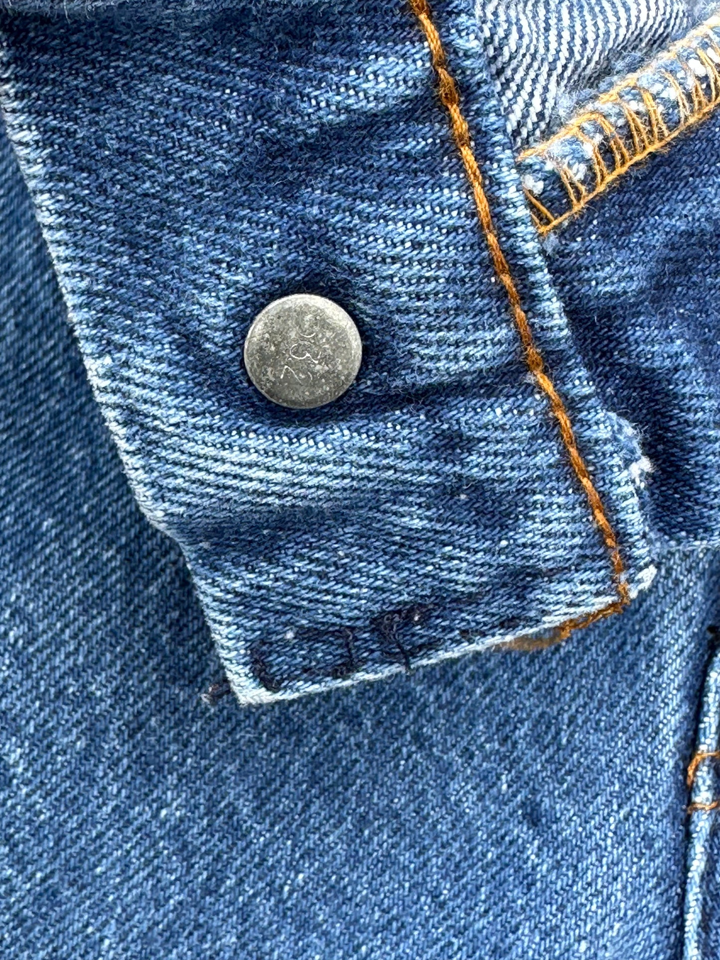80’s Levi’s 517 Orange Tab Leather Back Patch USA Crop Jeans (Men’s 30x28.5 / Women’s 28)