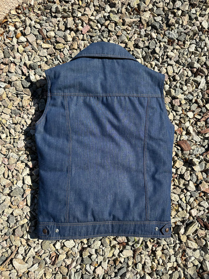 Rare 70’s Ski Levi’s Orange Tab Denim Goose Down Puffer Vest (Unisex M)