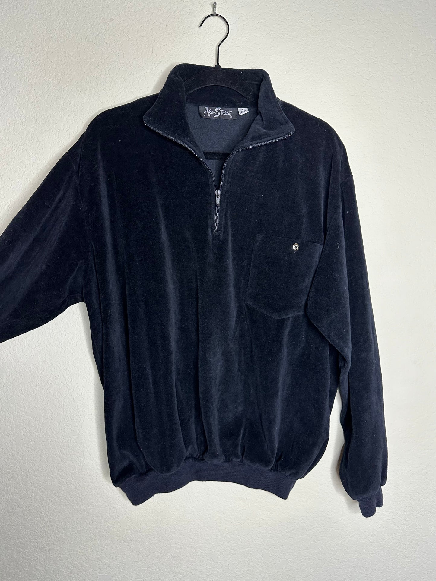 Vintage Velvet Quarter-Zip Shirt (Unisex L)