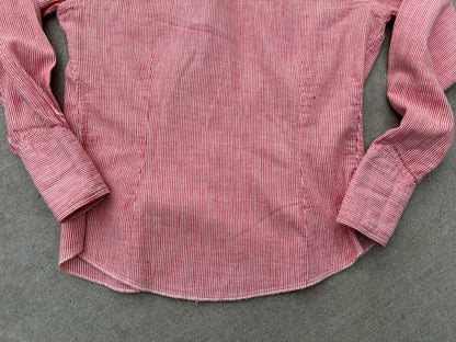 RARE 40’s Rockmount Ranchwear Women’s Sawtooth Woven Cotton Stripe Pearl Snap Shirt (XS/S)