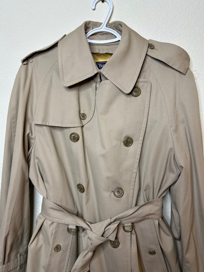 80’s Burberry Nova Check Lined Trench Coat w/ Zip-Out Liner (Men’s 42)