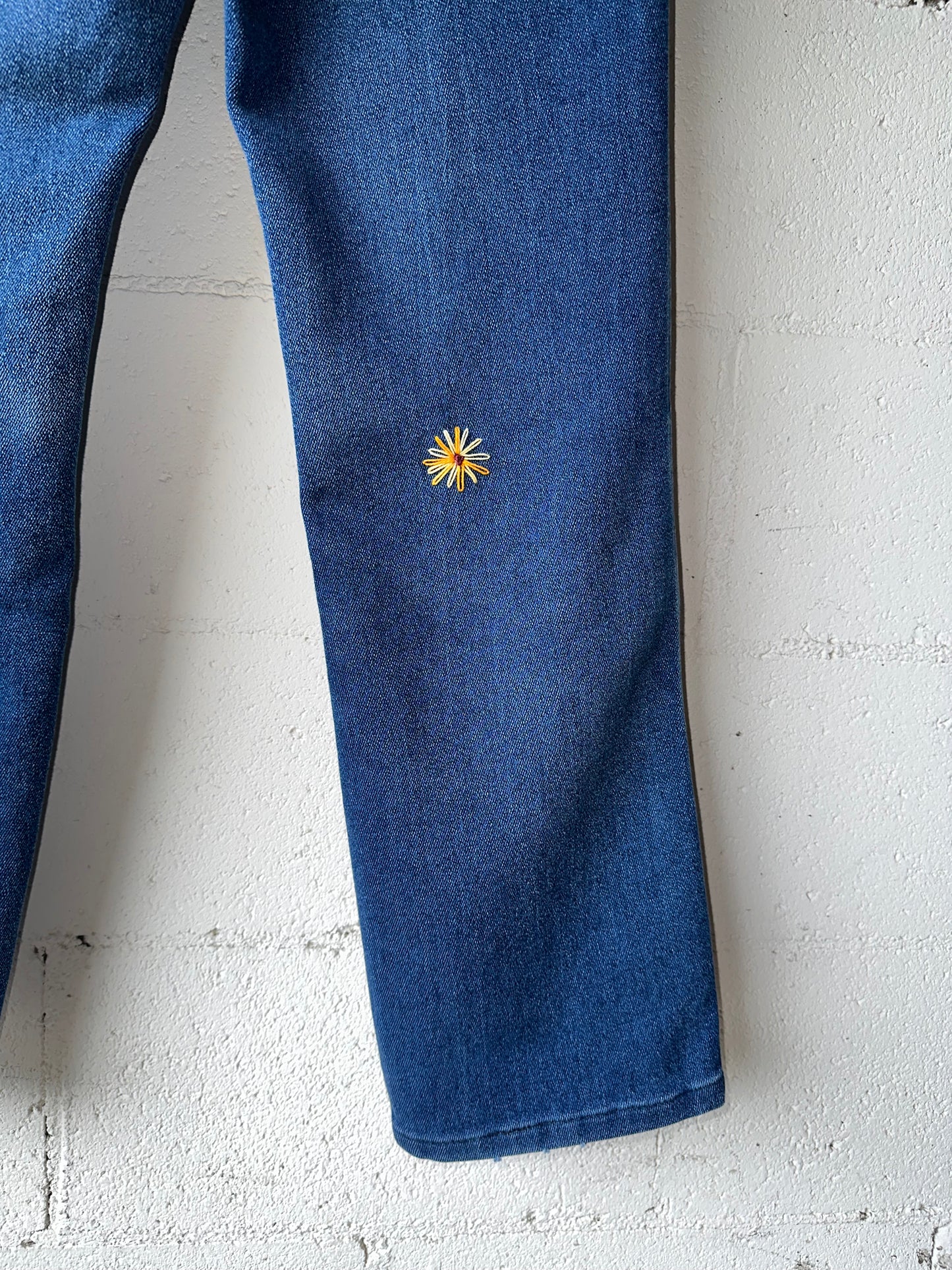 MCA Vintage Revival: 70’s Levi’s Bootcut Western Hand Embroidered Jeans (Modern 6/8)