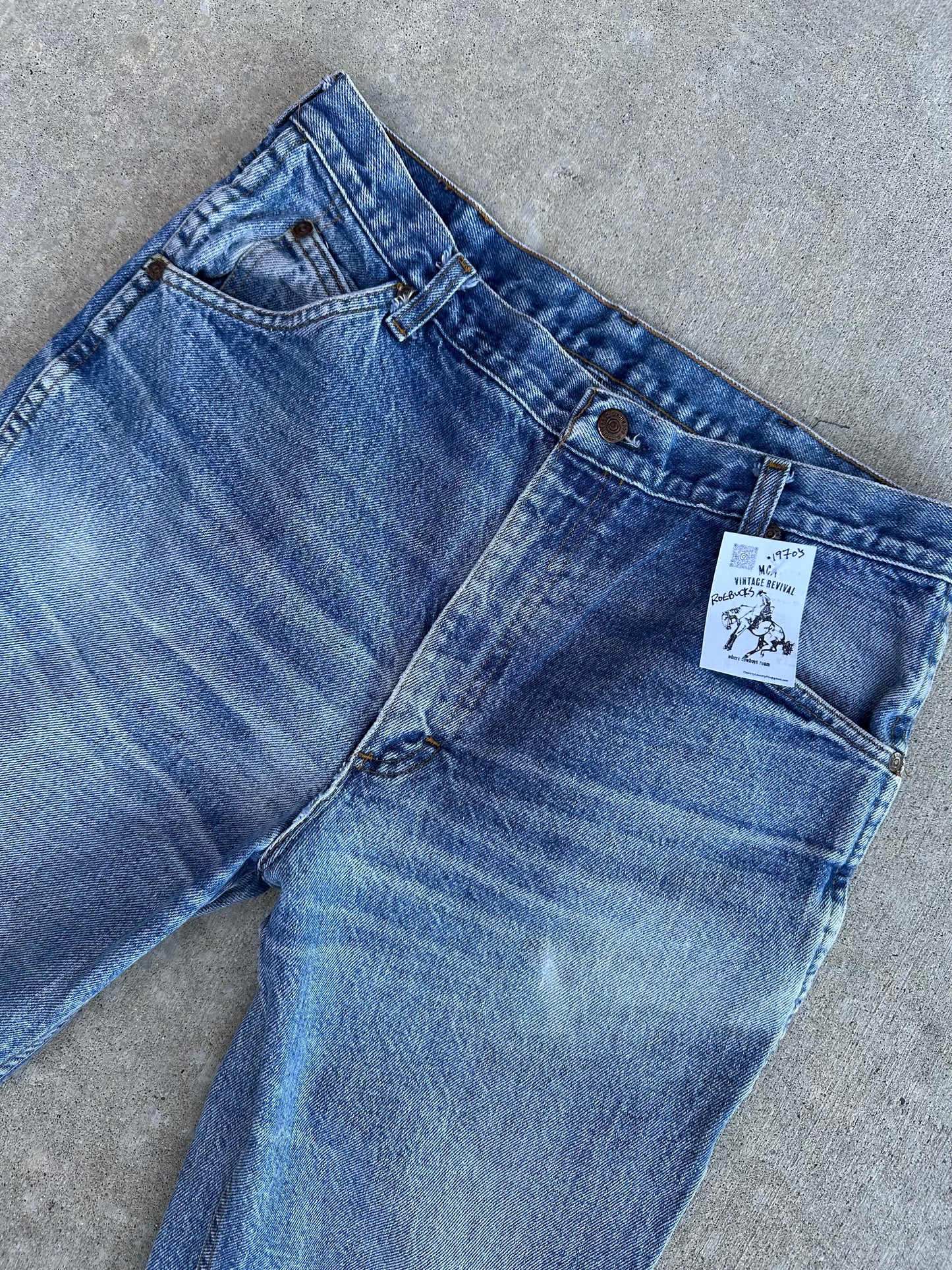 70’s Roebuck’s Faded Denim Jeans USA (Men’s 32x31 / Women’s 30)