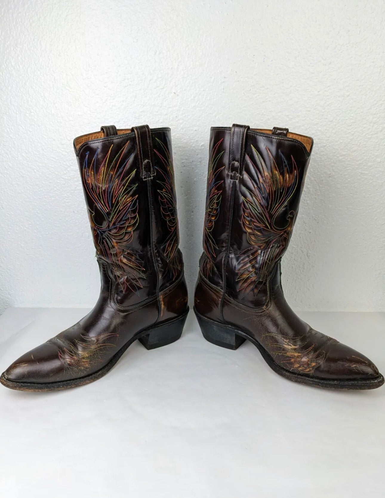 70’s ACME Thunderbird Rising Phoenix Stovepipe Cowboy Boots (Men’s 10.5)