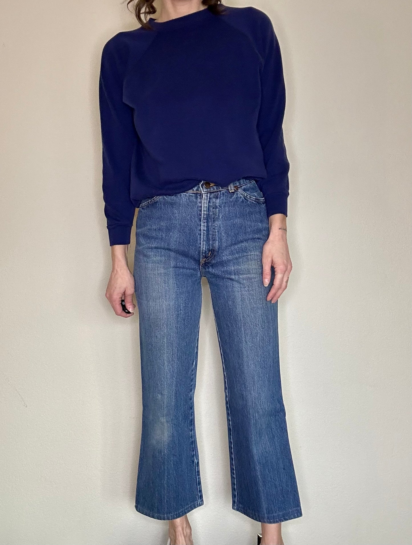 70’s Chic USA Western Yoke Boot Cut Jeans (26x28/ Modern 2/4)