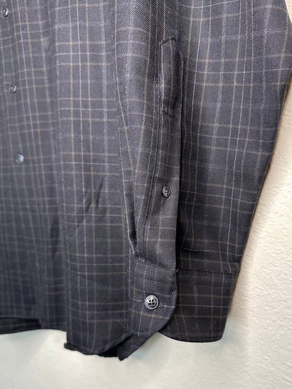 90’s Pendleton Wool Pinstripe Plaid Button-Down Shirt (Men’s L/XL)