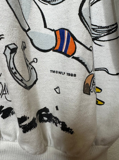 RARE 80’s Jack Davis Denver Broncos Cartoon Art Sweatshirt USA (Unisex S)