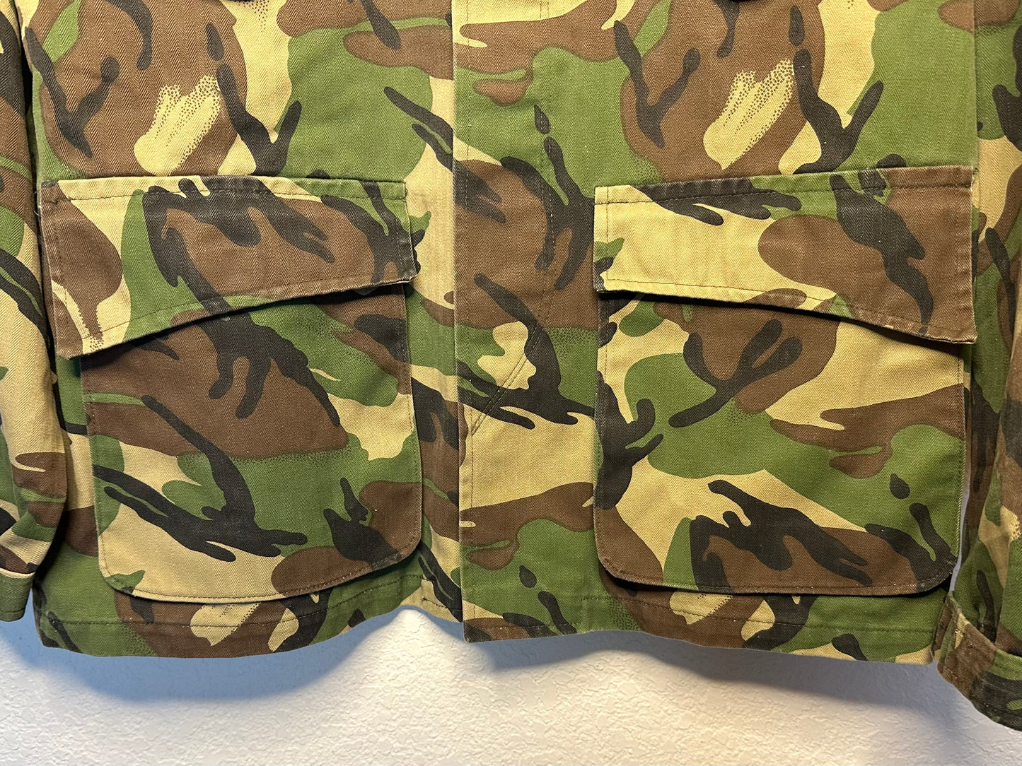 60’s HBT Herringbone Twill Cotton Camo Sporting Field Jacket (Unisex L)