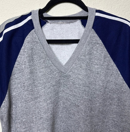 70’s Raglan Stripe Short Sleeve Sweatshirt (Unisex M/L)