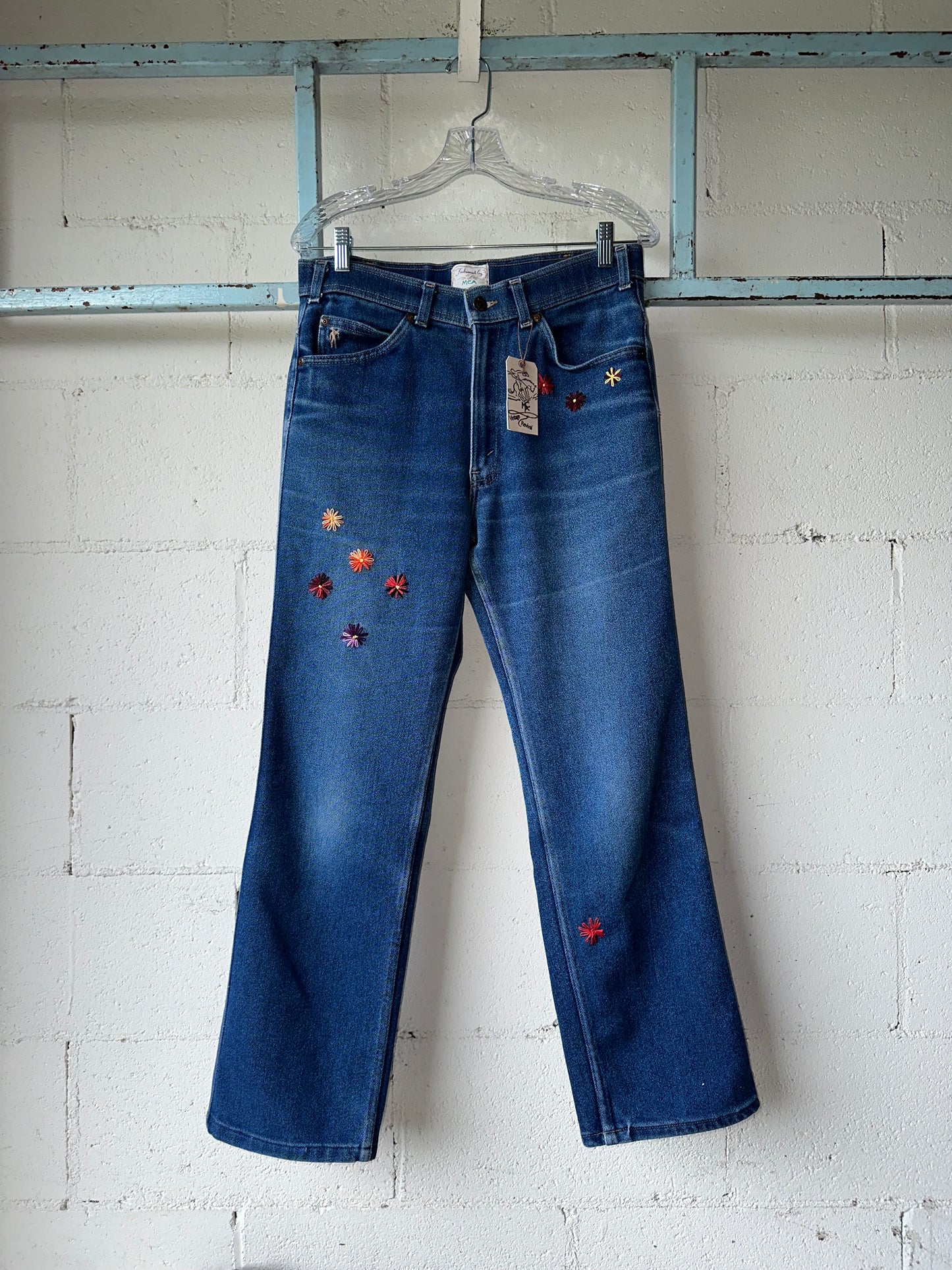 MCA Vintage Revival: 70’s Levi’s Bootcut Western Hand Embroidered Jeans (Modern 6/8)