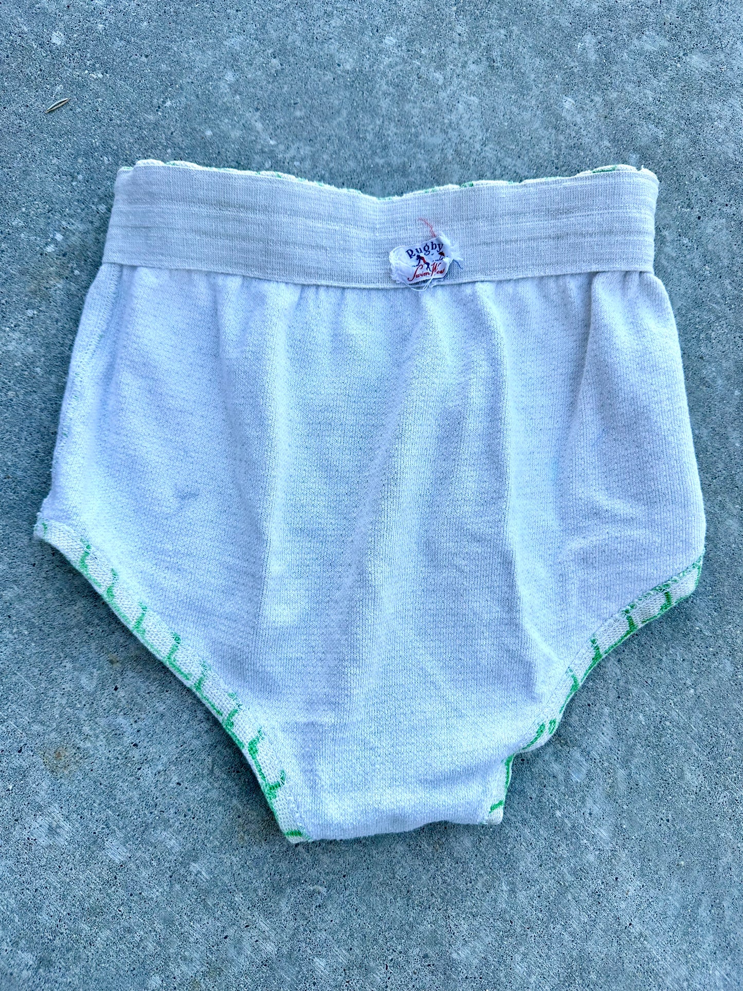 VERY RARE 30s Rugby Knitting Mills Fish Woven Swim Bottoms (Women’s S/M)