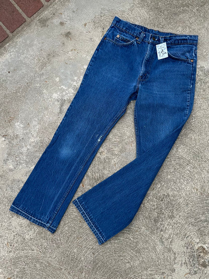 80’s Levi’s 517 Orange Tab Leather Back Patch USA Crop Jeans (Men’s 30x28.5 / Women’s 28)