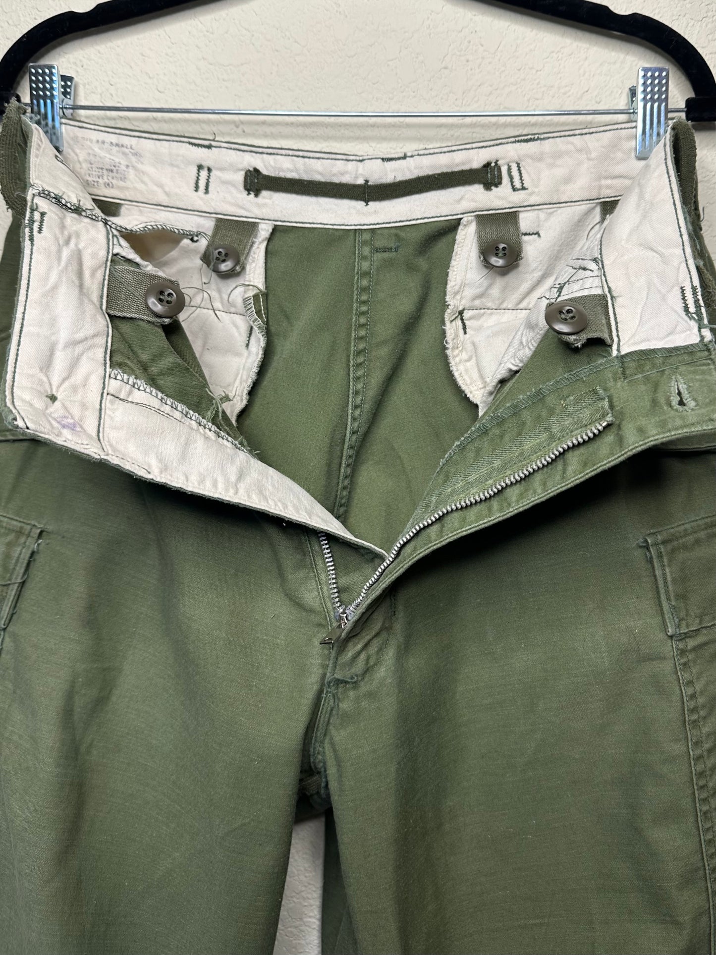 60’s Military M65 Cotton OG Cargo Field Pants (Unisex S)